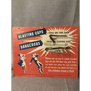 Vintage 1960’s Blasting Cap Safety Display For The Boy Scouts Of America